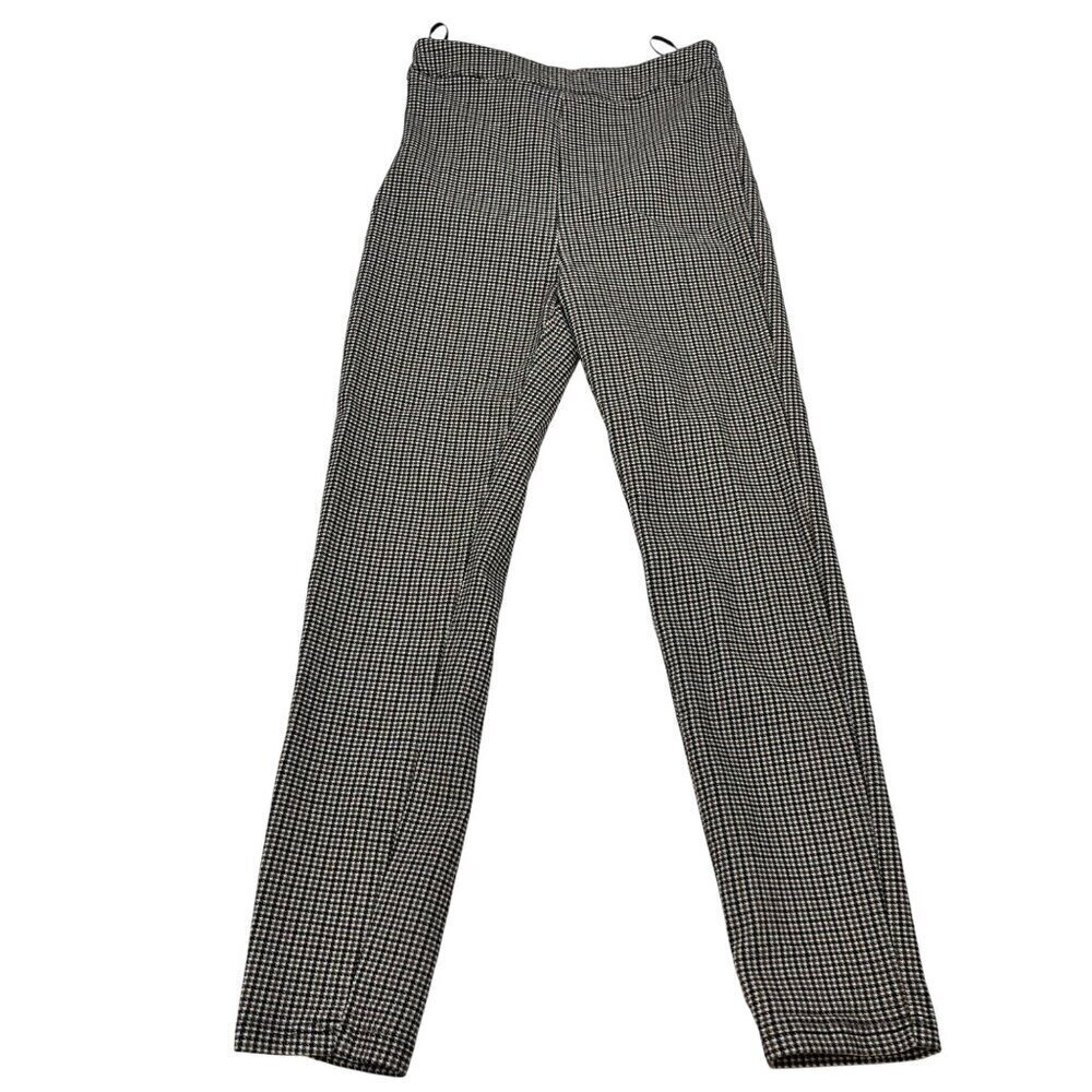Shein Cropped Skinny Dress Pants Plaid Multicolor Size Small Side Zipper